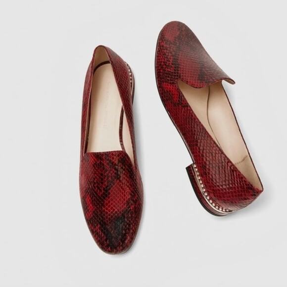Zara Flat embossed shoe with heel detail - Picture 4 of 16